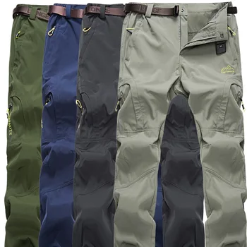 Gran Tamaño 5XL Pantalones de Senderismo de los Hombres Tramo de secado Rápido Pantalones para Hombre de la Montaña y la Escalada al aire libre de Corredores de Carga Pantalones Masculinos Delgada Pantalones