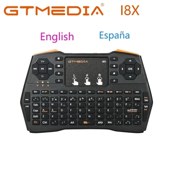 GTMEDIA Original i8X inglés España Versión i8+ 2.4 GHz Teclado Inalámbrico con Ratón de Aire del panel táctil de la computadora de Mano para el CUADRO de TV Android Mini PC