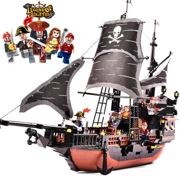 GUDI bloque de Piratas del Caribe Black Pearl Barco Fantasma Bloques de Construcción kit de Ladrillos de la Clásica Película de Modelo a los niños los Juguetes para los Niños regalo