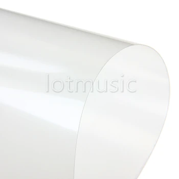 Guitarra acústica Golpeador Rayar la Placa de la Hoja en Blanco Con el Material Adhesivo de la Clara de Piezas de Reemplazo de 29.5 cm x 18 cm x 0.25 mm