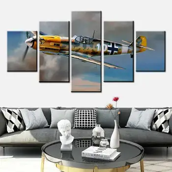 HD de impresión 5 lienzo de pintura cielo batalla avión cartel de la moderna decoración dormitorio sala de estar casera de la pared decoración