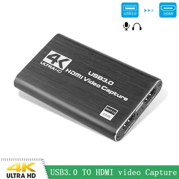 HDMI A USB 3.0 Tarjeta de Captura de Vídeo 4K Dongle 1080P 60fps HD Grabador de Video Grabber Para OBS Captura de Juego de Juego de la Tarjeta de Captura en Vivo