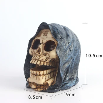 HeyMamba Gótico de la Resina de Traje Negro Cráneo de la Estatua de la Escultura Dokuroizo la parca Personalidad Hogar Decoración de la Oficina del Cráneo Modelo