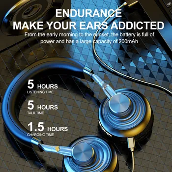 HIFI Auriculares Inalámbricos Bluetooth Stereo Headset Gaming Headset FM de la Tarjeta SD Deporte Auriculares Con Micrófono Para PC /Teléfono /Audio MP3