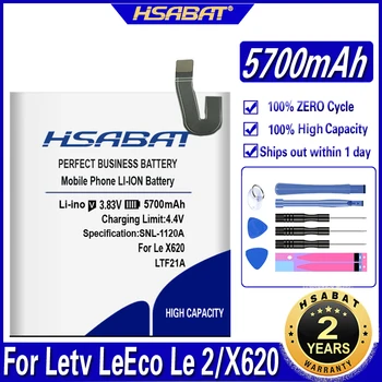 HSABAT LTF21A 5700mAh Batería Para Letv LeEco Le 2 (pro) le 2S le S3 X527 X528 X621 X625 X626 X20 X25 X620 X520 X522 X525 X526