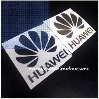 Huawei logo pegatinas de metal puro ultra-delgada de espejo reflectante de oro pegatinas 10pcs teléfono móvil pegatinas 3.5x3.5cm