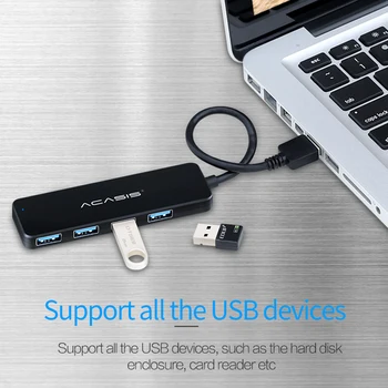 Hub USB 2.0 Multi USB Hub USB Divisor de Alta Velocidad de 4 Puertos Hab Todo En Uno Para PC y Accesorios para el Ordenador