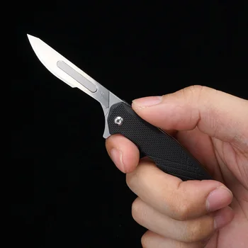 HWZBBEN Multi Color Escalpelos Mini cuchillo Plegable Rápido Abrir G10 Supervivencia al aire libre de la EDC médicos cuchillos grabado tallado herramientas de utilidad