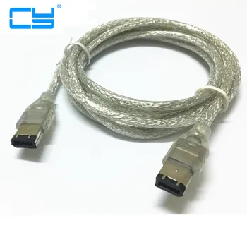 IEEE 1394 Cables firewire 6pin a 6pin de datos cable de extensión con chapado en oro de la interfaz de 1,8 m para captura de DV tarjeta