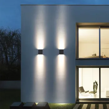 Impermeable al aire libre de la MAZORCA LED Luces del Porche Moderno de la Pared de la Lámpara de la Decoración del Hogar de Aluminio de la Lámpara de Pared de Luz Jardín Balcón a la Iluminación de Interiores