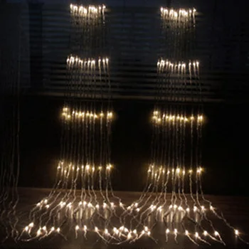 Impermeable de 3x3M LED Cascada Cadena de Luces de Vacaciones Cortina de Carámbano de la Luz de la Boda Christimas Parte de la Decoración de las Luces de Garland