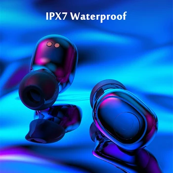 Inalámbrico Bluetooth Auricular de agua IPX7 Bluetooth 5.0 de Control Táctil en la Oreja los Auriculares con Sonido Estéreo 3500mAh Poder Auricular