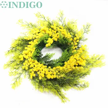 INDIGO-Exclusivo de Ventas -Puerta Apuntando Amarillo Mimosa Guirnaldas de Navidad de Flor de la Cadena de Centro de Mesa para la Fiesta de la Boda del Envío Gratis