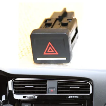 Interior del coche de Peligro Interruptor de la Luz del Botón de Flash Doble de Advertencia de la Lámpara de Emergencia de la Señal de luz Intermitente Para el Golf 7 MK7 VII R-line 5GG953509