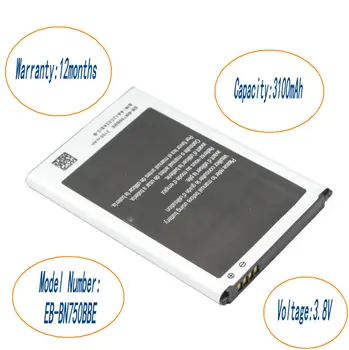 ISkyamS 1x 3100mAh EB-BN750BBE Batería de Repuesto para Samsung Galaxy Note 3 mini Note3 Neo N750 N7505 N7502