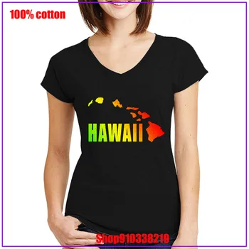 Islas de hawai 2 t shirt tops para las mujeres 2020 Blanco Slim Par de Mangas Blanco Slim Par Tes Nuevo Diseño de la Parte T-camisas Tops