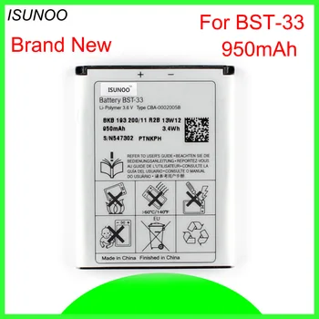 ISUNOO 950mAh BST-33 BST 33 Batería de Repuesto Para Sony Ericsson K800 me SATIO U1 W880I K810I W100I T700 T715