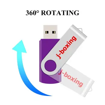 J-boxeo de 16GB de color Púrpura Flash USB Giratoria de Disco Flash Plegable Pendrive Pulgar Pen Drive de Almacenamiento de Memoria USB para PC, Mac, Dispositivo USB