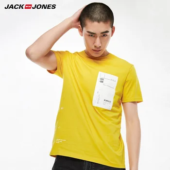 JackJones de los Hombres de Primavera y Verano Algodón Impreso de manga Corta T-shirt|219301530