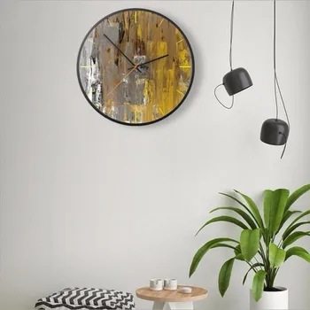 JADUOMA Reloj de Pared de 12 pulgadas/14 pulgadas 3D Abstracto Silencioso Movimiento de Reloj de Pared de Gran Tamaño Decorativo Reloj de Diseño Moderno Para la Decoración del Hogar
