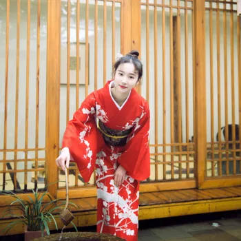 Japonés kimono Con Obi tradicional vestido de cosplay femenino yukata mujeres haori Japón traje de geisha obi kimonos mujer Cosplay