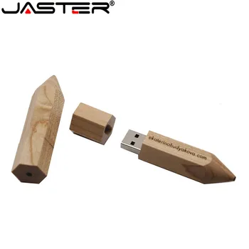 JASTER nueva creatividad de madera lápiz usb 2.0 flash drive de memoria de 4 gb 64 GB 16 GB 32 GB 64 GB pen memory stick regalo de boda