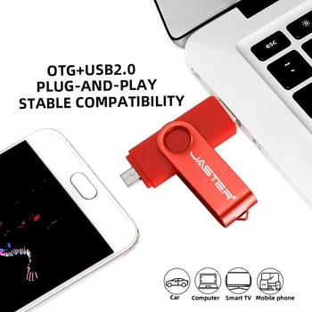 JASTER USB 2.0 OTG unidad flash stick multi-función de la impulsión de la Pluma smartphone Otg Usb Flash Drive de 32Gb 64Gb pen drive de 64 gb