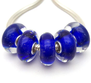 JGWG1626 5X Autenticidad S925 Plata de ley Perlas de Cristal de Murano perlas de Ajuste Europeo Encantos de la Pulsera de diy de la joyería de Murano