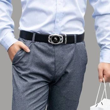 JIFANPAUL nuevos hombres de la correa de cuero Genuino automático hebilla de alta calidad de los cinturones de los hombres de Lujo de la marca de moda de negocios cinturón de mens