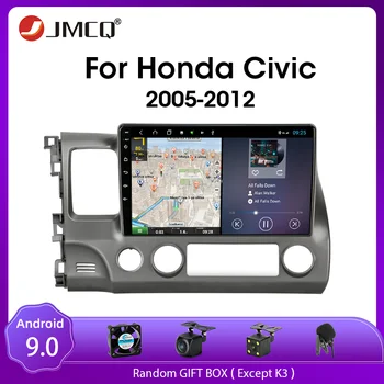 JMCQ Android 9.0 Radio del Coche reproductor Multimedia Para Honda Civic 2005-2012 de navegación GPS 2 Din reproductor de DVD de audio estéreo de Pantalla Dividida