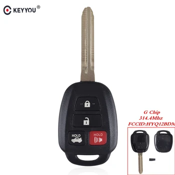KEYYOU Para Toyota Camry 2012 2013 2016 2017 HYQ12BDM de Entrada Sin llave Remoto de la Llave del Coche De 4 Botones 314.4 Mhz G Chip