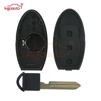 Kigoauto KR55WK48903 de entrada sin llave Smart key caso 3 botón para Infiniti con la tecla insertar hoja 2006 2007 2008 2009 2010 2011 2012