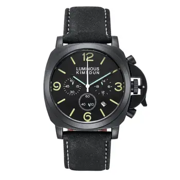 KIMSDUN® Pirata Hombres Nuevos Relojes de Lujo de la Marca de los Hombres de Cuero Reloj de Deporte de los Hombres Reloj de Cuarzo Militar Reloj de Pulsera de envío de la Gota