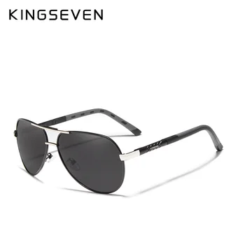 KINGSEVEN 2019 Aluminio Magnesio de los Hombres Gafas de sol Polarizadas Hombres Recubrimiento de Espejo Gafas de Macho Gafas Accesorios Para Hombres Oculos