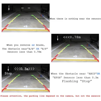 Koorinwoo Todo en 1 Coche Parkmaster Kit de 360 Video del Coche del Sensor de Aparcamiento Delantero + Trasero de la Cámara de Seguridad de Aparcamiento para Coche Monitor de Distancia
