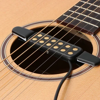 KQ-3high de calidad 12-agujero de la Guitarra Acústica Agujero de Sonido Pickup Magnético Transductor Con un Cable de Audio de la Guitarra Accesorio magnético de recogida