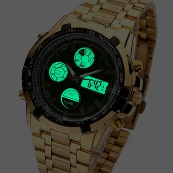 Kuletco los Relojes de la Marca Militar de los Hombres del Deporte Relojes Automático de Fecha cronógrafo de oro de Acero Digital de Cuarzo Relojes Relogio Masculino