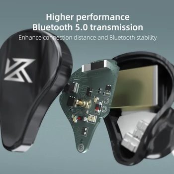 KZ SA08 TWS Verdadero Inalámbrica Bluetooth v5.0 Auriculares 8BA Unidades Juego de Auriculares de Control Táctil con Cancelación de Ruido Deporte Auriculares