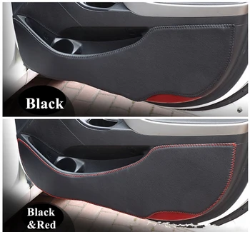 La fibra de cuero de la Puerta de Coche Anti-Pad de bombo Para Volvo XC60 (2009-2019) de Cuero de la Puerta Cubierta de Protección de la Película de Pegatinas Lado de la Película