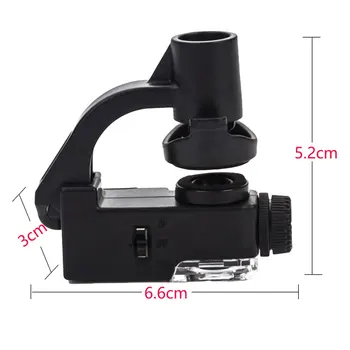 La Lente Macro 90X Teléfono Móvil Microscopio Lupa LED de Herramientas de Ampliación Con el Micro de la Cámara Clip Óptico Zoom Lupa