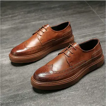 La Marca de lujo de los Hombres de Oxford, los Hombres de Cuero Zapatos de Vestir Formales de la Fiesta de la Boda Zapatos De los Hombres Retro Habitual de Negocios Zapatos A21-40