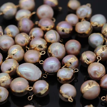 La moda 3Pcs de agua Dulce Natural de la Perla Colgantes de los Encantos De la Joyería de BRICOLAJE Aretes Collar de Accesorios de Regalos Para Mujeres