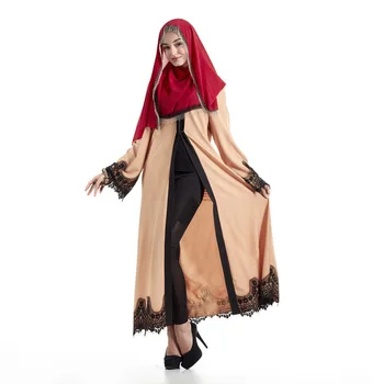 La Moda De Largo Musulmán Cardigan Mujeres Kimono Femme Turquía Islámica Ropa Abaya Kaftan Hijabs Vestido De Túnica Caftán Dubai Árabe Outwear