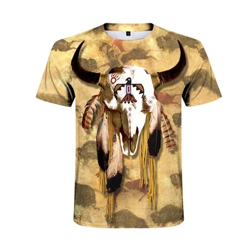 La moda de ocio popular de nueva alcista de diseño de la impresión en 3D T-shirt para Hombres versátil camiseta de la personalidad de cuello redondo 2020xxs-6xl