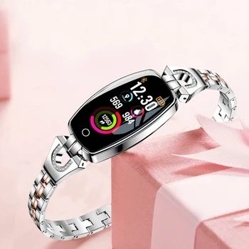 La moda H8 Reloj Inteligente Mujeres 2019 Impermeable Monitorización del Ritmo Cardíaco Bluetooth Para Android IOS Fitness Pulsera Smartwatch de Regalo
