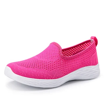 La mujer Zapatillas de deporte de Malla Transpirable Zapatos de Caminar de las Mujeres Casual Vulcanizado Damas Pisos de Deslizamiento En la Luz de Tamaño Más 35-42 Mujer 2020