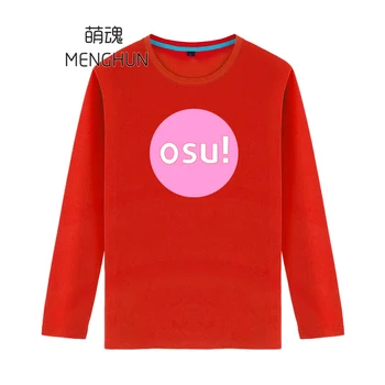 La música del juego Osu! los aficionados a los juegos de manga larga camisetas de Osu de algodón de los hombres de Otoño, Primavera de camisa t ac1139