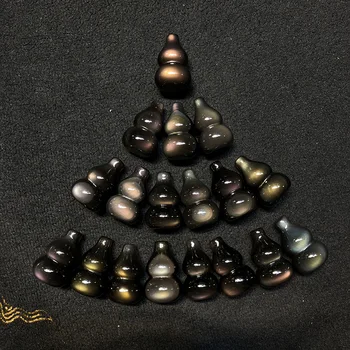 La Obsidiana Natural del encanto de la Joyería Colgante de colores Calabaza Nacional de Viento Tradicional Colgante de Collar Amuleto de la Suerte Macho/Hembra