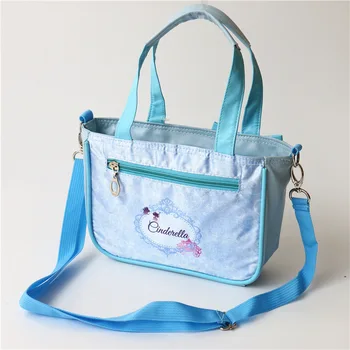 La Princesa de Disney pequeña bolsa de dibujos animados de la lona bolsa de almuerzo chica de tutoría bolsa de un solo hombro bolso de mano