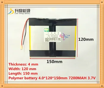 La tableta de la batería 3.7 V 7200mAH 4010 de Polímero de litio ion / Li-ion batería para tablet pc